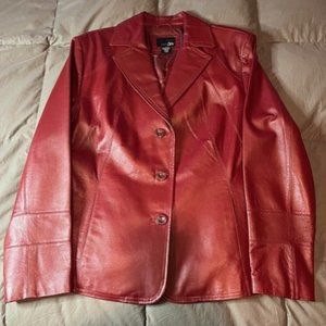 east5th X-Large Women's Red Leather Jacket / Blazer